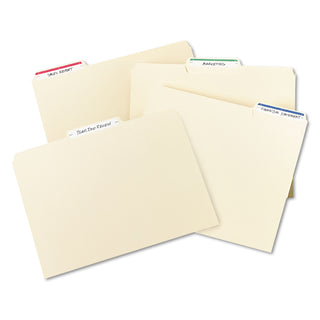 Avery® Printable 4" x 6" - Permanent File Folder Labels, 0.69 x 3.44, White, 7/Sheet, 36 Sheets/Pack (AVE05200)