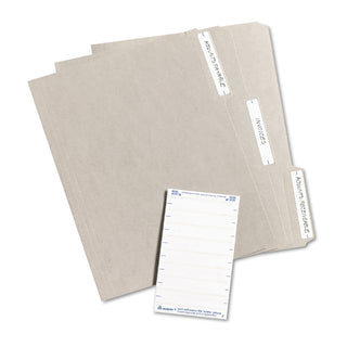 Avery® Printable 4" x 6" - Permanent File Folder Labels, 0.69 x 3.44, White, 7/Sheet, 36 Sheets/Pack (AVE05202)
