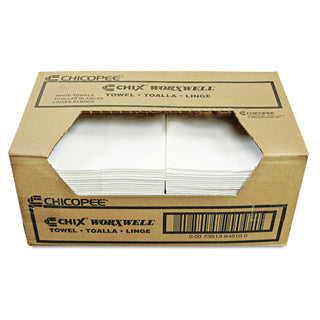Chicopee® Durawipe Shop Towels, 13 x 15, Z Fold, White, 100/Carton (CHI8481)