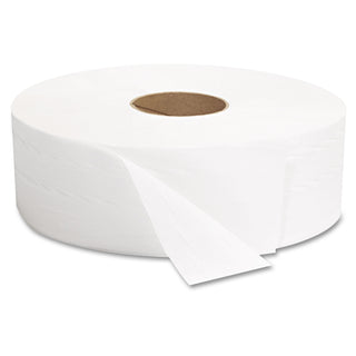 GEN JRT Jumbo Bath Tissue, Septic Safe, 2-Ply, White, 12" Diameter, 1,378 ft Length, 6/Carton (GEN1513)