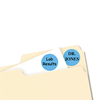 Avery® Printable Self-Adhesive Removable Color-Coding Labels, 0.75" dia., Light Blue, 24/Sheet, 42 Sheets/Pack (AVE05461)