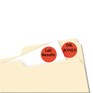 Avery® Printable Self-Adhesive Removable Color-Coding Labels, 0.75" dia., Neon Red, 24/Sheet, 42 Sheets/Pack (AVE05467)