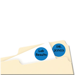 Avery® Printable Self-Adhesive Removable Color-Coding Labels, 0.75" dia., Dark Blue, 24/Sheet, 42 Sheets/Pack (AVE05469)
