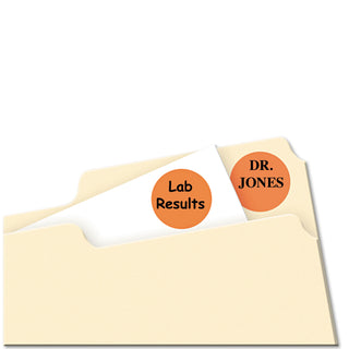 Avery® Printable Self-Adhesive Removable Color-Coding Labels, 0.75" dia., Neon Orange, 24/Sheet, 42 Sheets/Pack (AVE05471)
