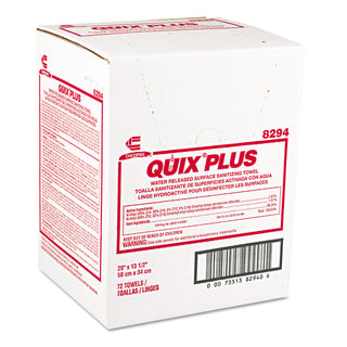 Chix® Quix Plus Cleaning and Sanitizing Towels, 13 1/2 x 20, Pink, 72/Carton (CHI8294) (8294CHIC)