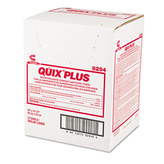 Chix® Quix Plus Cleaning and Sanitizing Towels, 13 1/2 x 20, Pink, 72/Carton (CHI8294) (8294CHIC)