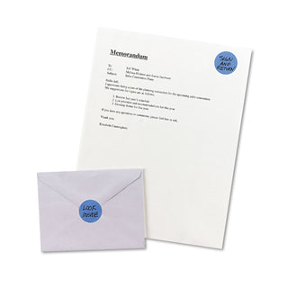 Avery® Printable Self-Adhesive Removable Color-Coding Labels, 1.25" dia., Light Blue, 8/Sheet, 50 Sheets/Pack (AVE05496)