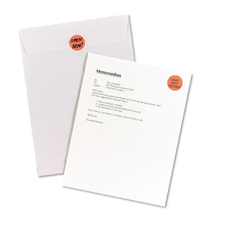 Avery® Printable Self-Adhesive Removable Color-Coding Labels, 1.25" dia., Neon Red, 8/Sheet, 50 Sheets/Pack (AVE05497)