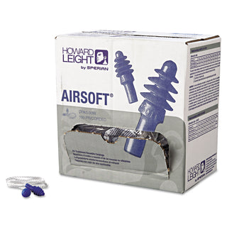 Howard Leight DPAS-30W AirSoft Multiple-Use Earplugs, 27NRR, White Nylon Cord, BE, 100 Pairs (HOWDPAS30W) (154-DPAS-30W)