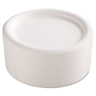 AJM Premium Coated Paper Plates, 9" dia, White, 125/Pack, 4 Packs/Carton (AJMCP9AJCWWH14) (AJMCP9AJCWWH14)