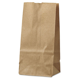 General Grocery Paper Bags, 30 lbs Capacity, #2, 4.31"w x 2.44"d x 7.88"h, Kraft, 500 Bags (BAGGK2500) (BAGGK2-500)