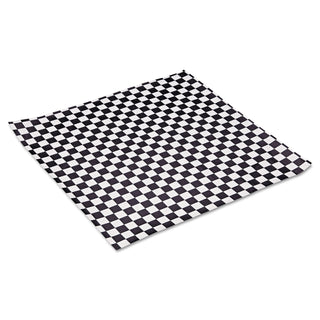 Bagcraft Grease-Resistant Paper Wraps and Liners, 12 x 12, Black Check, 1000/Box, 5 Boxes/Carton (BGC057800)