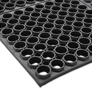 Crown Safewalk Heavy-Duty Anti-Fatigue Drainage Mat, General Purpose, 36 x 60, Black (CWNWSTF35BLA)