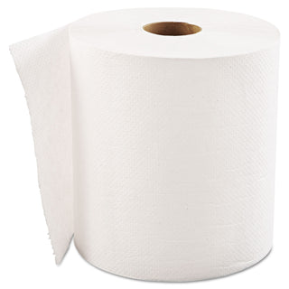 GEN Hardwound Roll Towels, 1-Ply, White, 8" x 600 ft, 12 Rolls/Carton (GENHWTWHI)