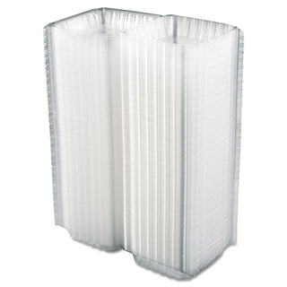 Dart® ClearSeal Hinged-Lid Plastic Containers, 8 3/10 x 8 3/10 x 3, Clear, 250/Carton (DCCC90PST1)