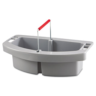 Rubbermaid® Commercial Maid Caddy, Two Compartments, 16 x 9 x 5, Gray (2649GY)