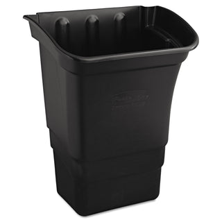 Rubbermaid® Commercial Optional Utility Cart Refuse/Utility Bin, 8 gal, Polyethylene, Black (3353-88BK)