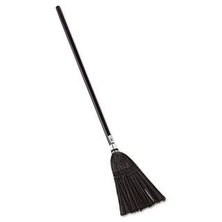 Rubbermaid® Commercial Lobby Pro Synthetic-Fill Broom, Synthetic Bristles, 37.5" Overall Length, Black (2536BK)