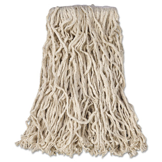 Rubbermaid® Commercial Economy Cut-End Cotton Wet Mop Head, 16oz, 1" Band, White, 12/Carton (RCPV116)