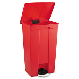 Rubbermaid® Commercial Indoor Utility Step-On Waste Container, 23 gal, Plastic, Red (RCP6146RED) (6146RD)