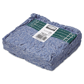 Rubbermaid® Commercial Super Stitch Blend Mop Head, Medium, Cotton/Synthetic, Blue, 6/Carton (D21206BL)