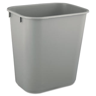 Rubbermaid® Commercial Deskside Plastic Wastebasket, 3.5 gal, Plastic, Gray (RCP2955GRA) (2955GY)