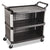 Rubbermaid® Commercial Xtra Utility Cart with Enclosed Sides and Back, Plastic, 3 Shelves, 300 lb Capacity, 20" x 40.63" x 37.8", Black (4093BK)