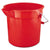 Rubbermaid® Commercial BRUTE Round Utility Pail, 14 qt, Plastic, Red, 12" dia (RCP2614RED) (2614RD)