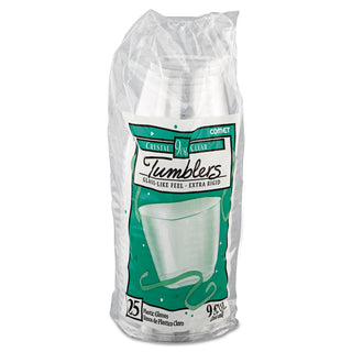 WNA Comet Comet Smooth Wall Tumblers, 9oz, Clear, Squat, 25/Pack, 20 Packs/Carton (WNAT9S)