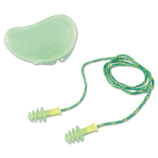 Howard Leight FUS30S-HP Fusion Multiple-Use Earplugs, Small, 27NRR, Corded, GN/WE, 100 Pairs (HOWFUS30SHP)