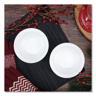 Dart® Quiet Classic Laminated Foam Dinnerware Bowls, 10-12 Oz, White, 125/Pk (DRC12BWWQR)
