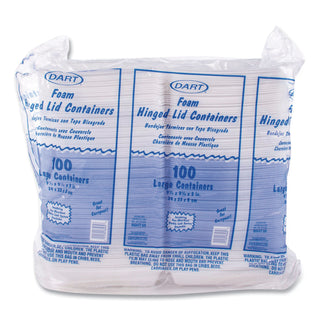 Dart® Carryout Food Container, Foam Hinged 1-Comp, 9 1/2 x 9 1/4 x 3, 200/Carton (DRC95HT1R)