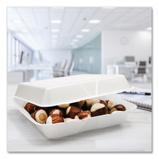 Dart® Carryout Food Container, Foam Hinged 1-Comp, 9 1/2 x 9 1/4 x 3, 200/Carton (DRC95HT1R)