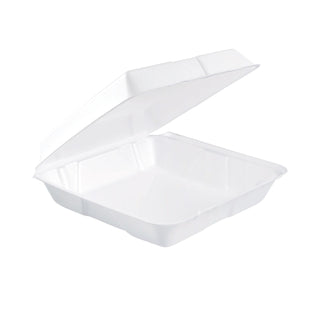 Dart® Carryout Food Container, Foam Hinged 1-Comp, 9 1/2 x 9 1/4 x 3, 200/Carton (DRC95HT1R)