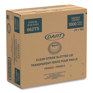 SOLO® Straw-Slot Cold Cup Lids, 9oz-20oz Cups, Clear, 100/Pack (SLO662TS0090PK)