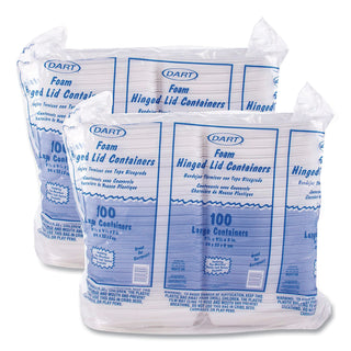 Dart® Carryout Food Container, Foam Hinged 1-Comp, 9 1/2 x 9 1/4 x 3, 200/Carton (DRC95HT1R)