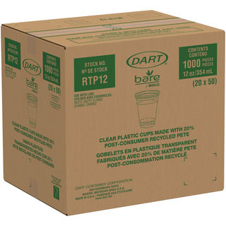 Dart® Bare Eco-Forward RPET Cold Cups, 12-14 oz, Clear, 50/Pack (DRCRTP12BAREPK)