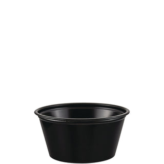 Dart® Polystyrene Portion Cups, 2oz, Black, 250/Bag, 10 Bags/Carton (DCCP200BLK)