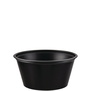 Dart® Plastic Souffle Portion Cups, 3 1/4 oz., Black, 250/Bag, 2500/Carton (DCCP325BLK)