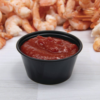 Dart® Plastic Souffle Portion Cups, 3 1/4 oz., Black, 250/Bag, 2500/Carton (DCCP325BLK)