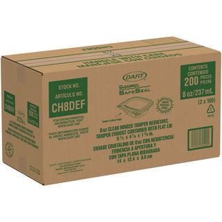 Dart® ClearPac Container, 4.9 x 1.4 x 5.5, 8 oz, Clear, 200/Carton (122064)