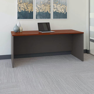 Bush® Series C Collection 72W Desk Shell, 71.13w x 29.38d x 29.88h, Hansen Cherry/Graphite Gray (BSHWC24436)