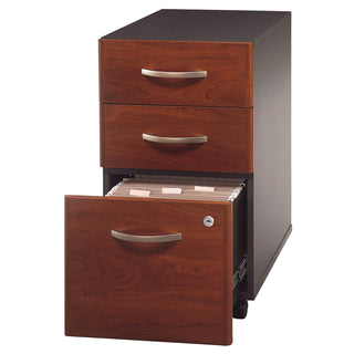 Bush® Series C Collection 3 Drawer Mobile Pedestal (Assembled), 15.75w x 20.25d x 27.88h, Hansen Cherry (BSHWC24453SU)