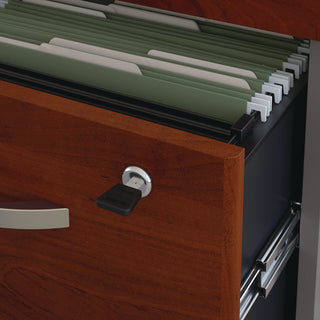 Bush® Series C Collection 3 Drawer Mobile Pedestal (Assembled), 15.75w x 20.25d x 27.88h, Hansen Cherry (BSHWC24453SU)
