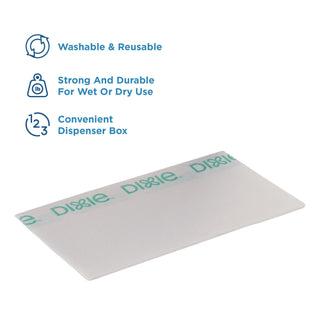 Dixie® H700 Disposable Foodservice Towel, White & Green Stripe, 150 Towels/Case, Towel (WxL) 13" x 23.5" (29416GPT)