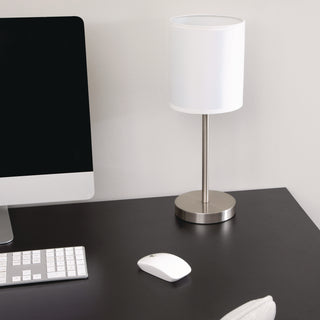 Ledu® Slim Line Lamp Set, Table 12 5/8" High and Floor 61.5" High, 12"; 6"w x 61.5"; 12.63"h, Silver (LEDL9135)