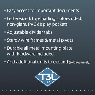 djois® by Tarifold Desktop Reference Starter Set with Ten Display Pockets, 20 Sheet Capacity (TFID291)
