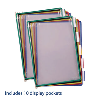 djois® by Tarifold Desktop Reference Starter Set with Ten Display Pockets, 20 Sheet Capacity (TFID291)