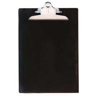 Saunders Recycled Plastic Clipboard with Ruler Edge, 1" Clip Cap, 8 1/2 x 12 Sheet, Black (SAU21603)