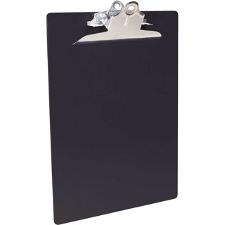 Saunders Recycled Plastic Clipboard with Ruler Edge, 1" Clip Cap, 8 1/2 x 12 Sheet, Black (SAU21603)